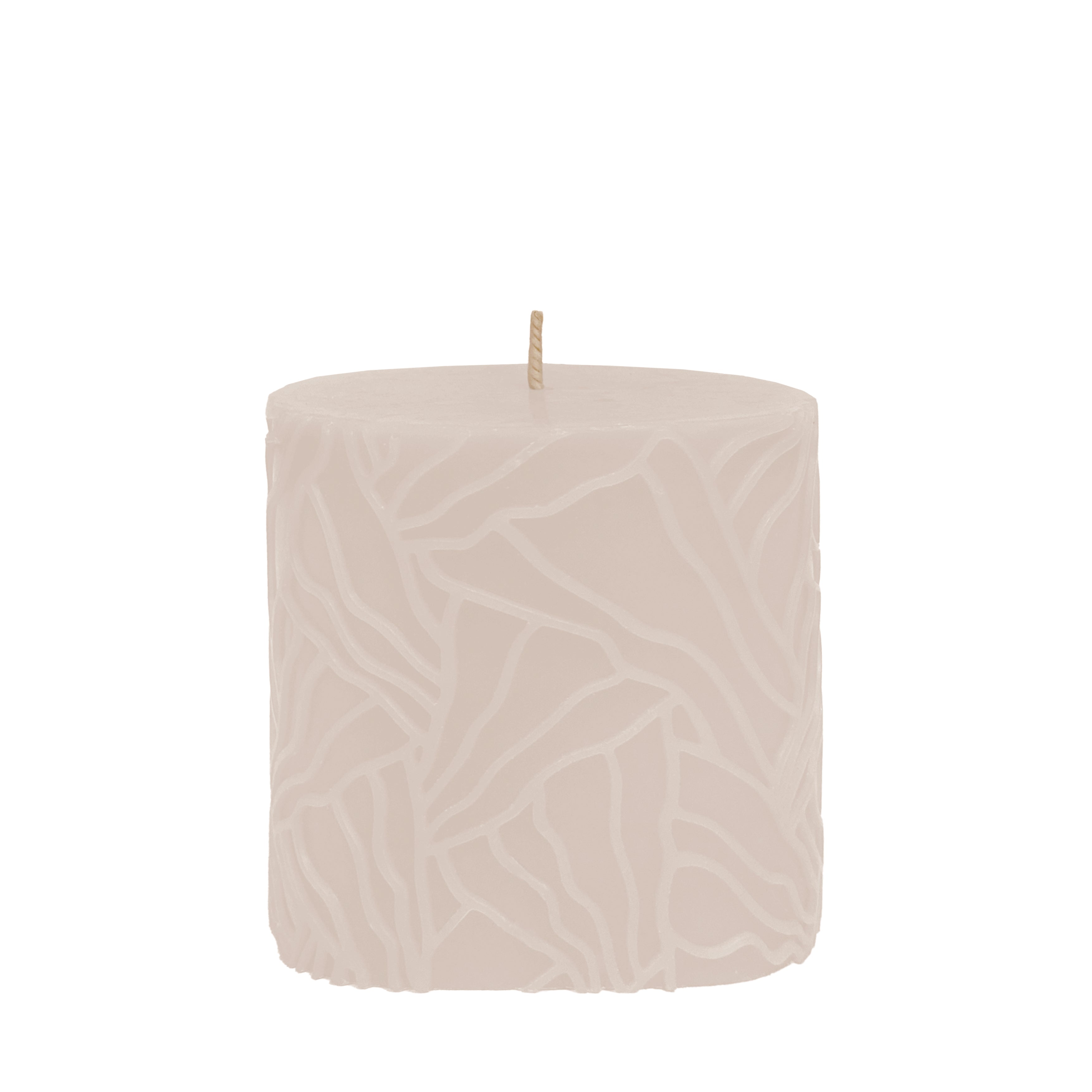 Kaars Wave 9x9cm zand