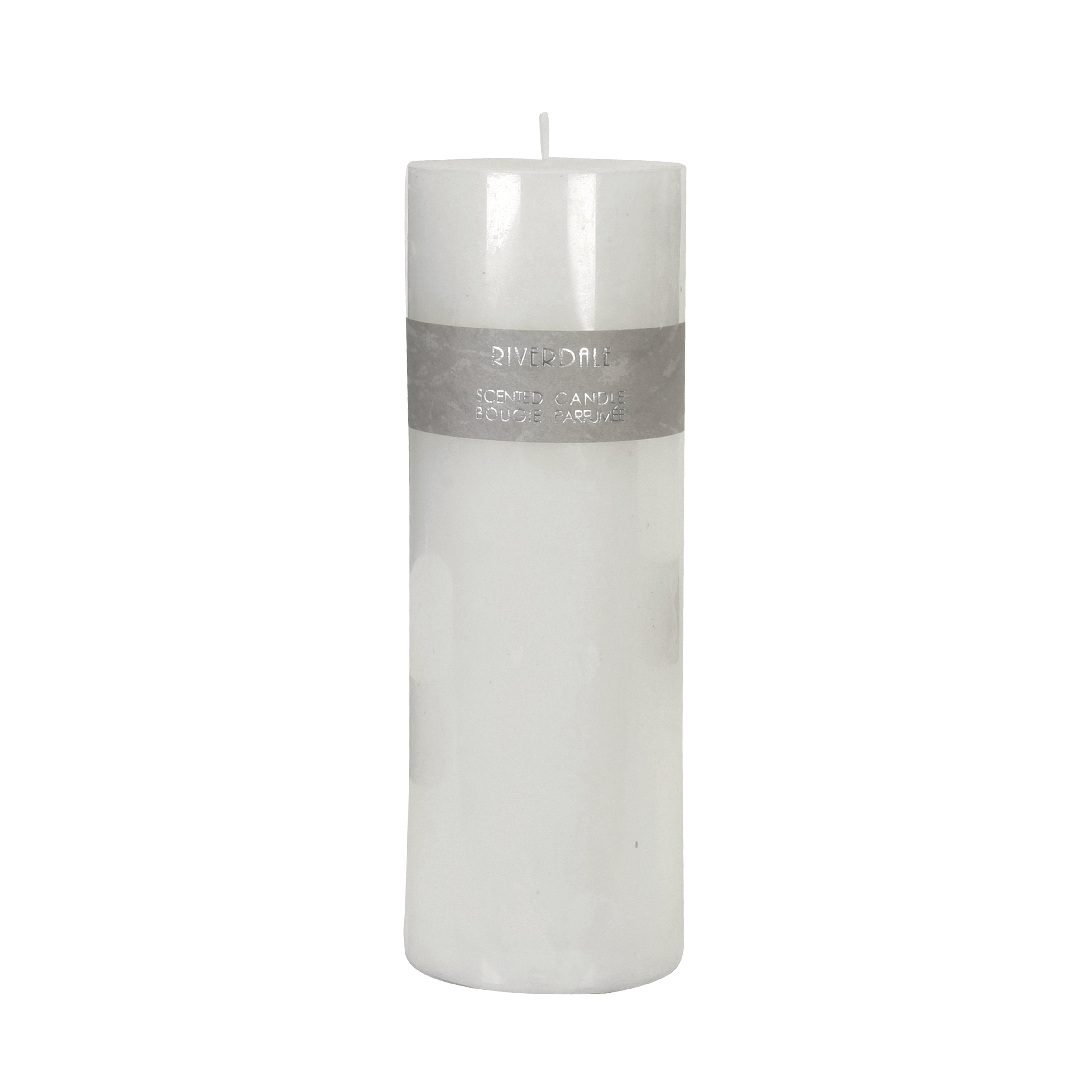 Geurkaars White Tea Ginger 7.5x23cm wit