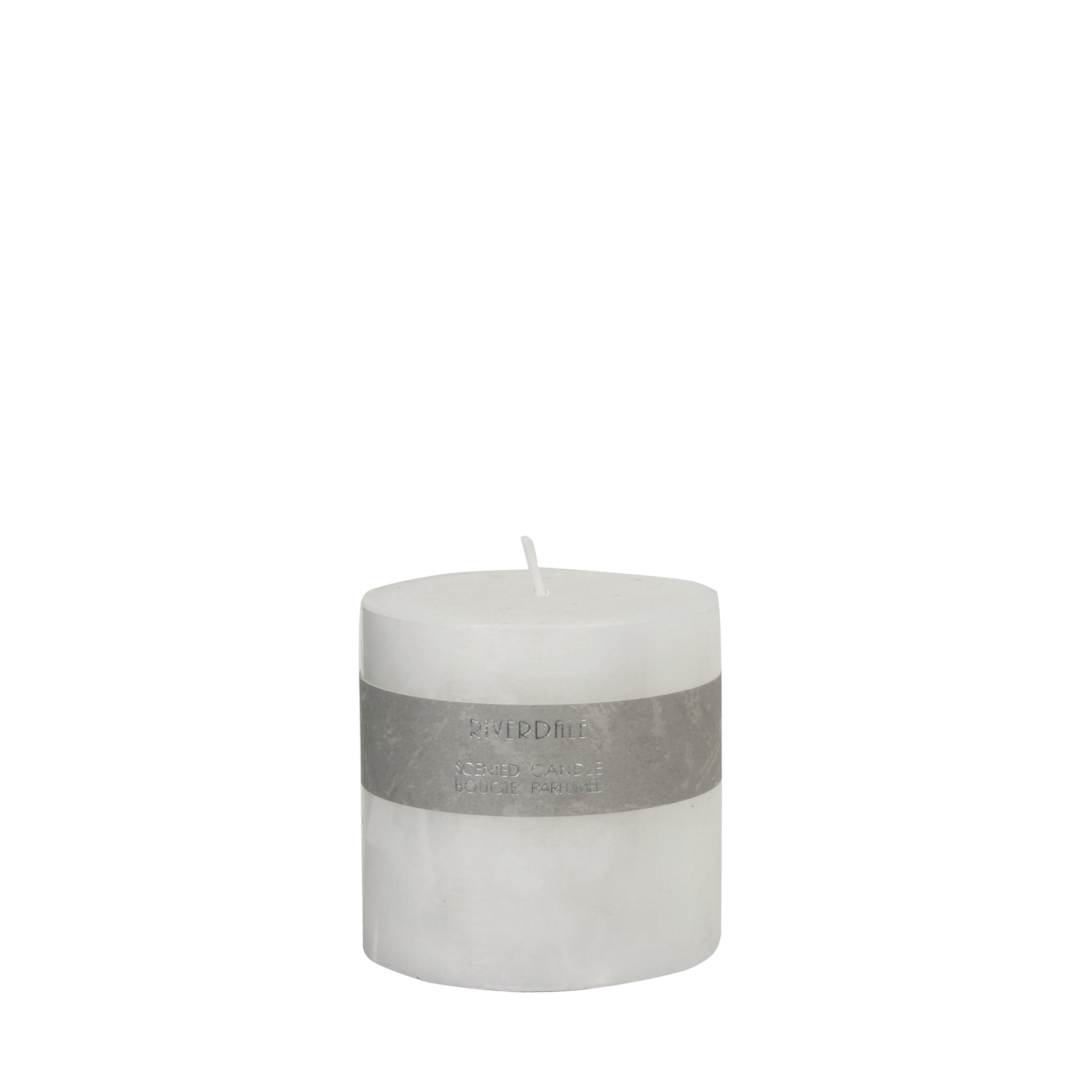 Geurkaars White Tea Ginger 10x10cm wit
