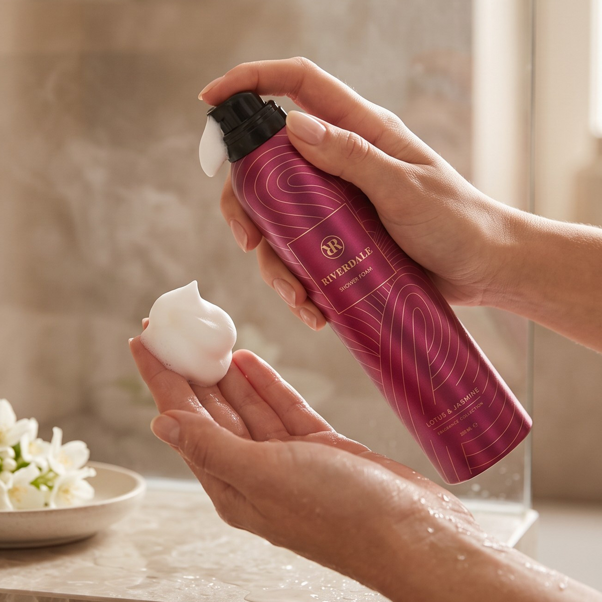Showerfoam Lotus & Jasmine Burgundy 200ml
