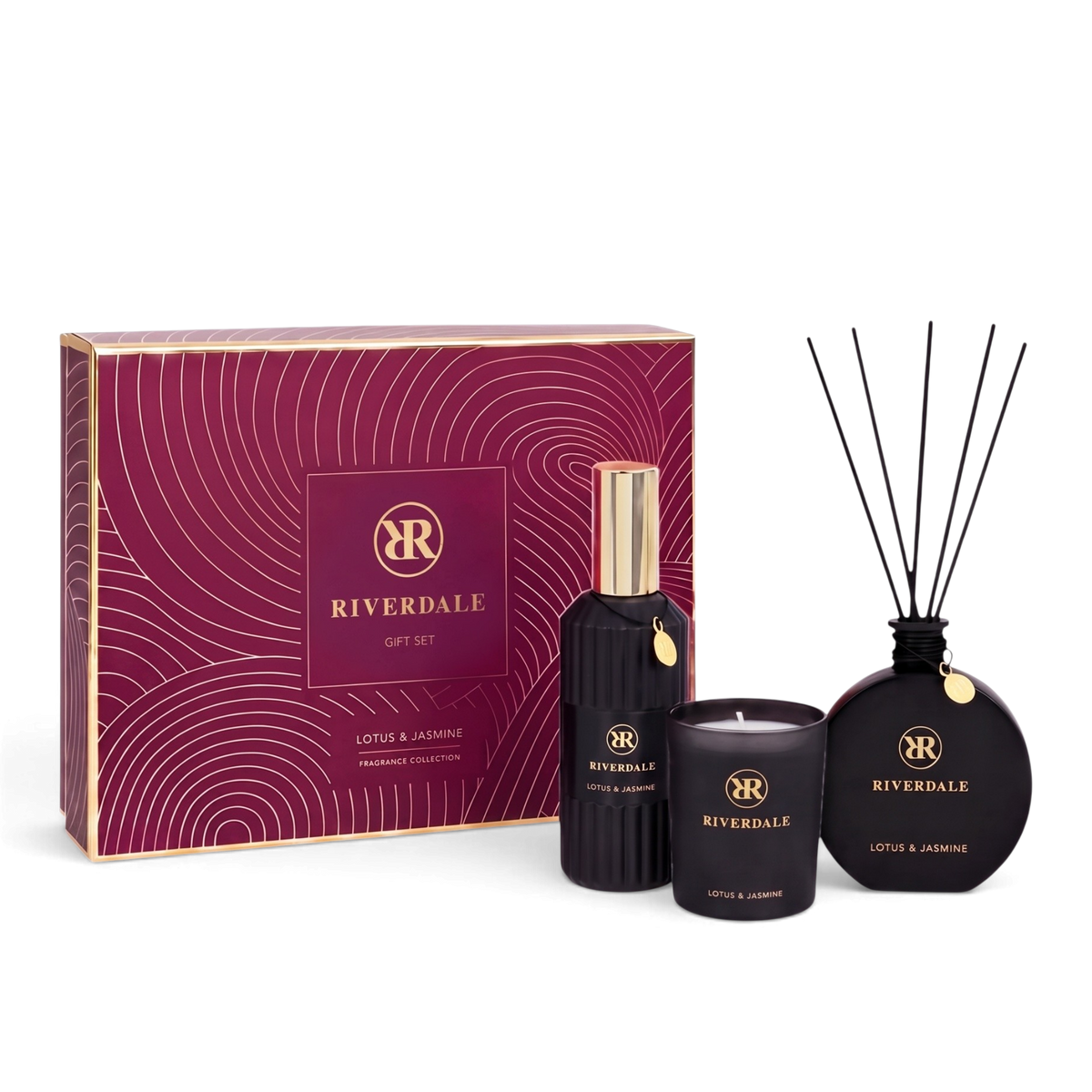 Geschenkset Lotus & Jasmine Burgundy L