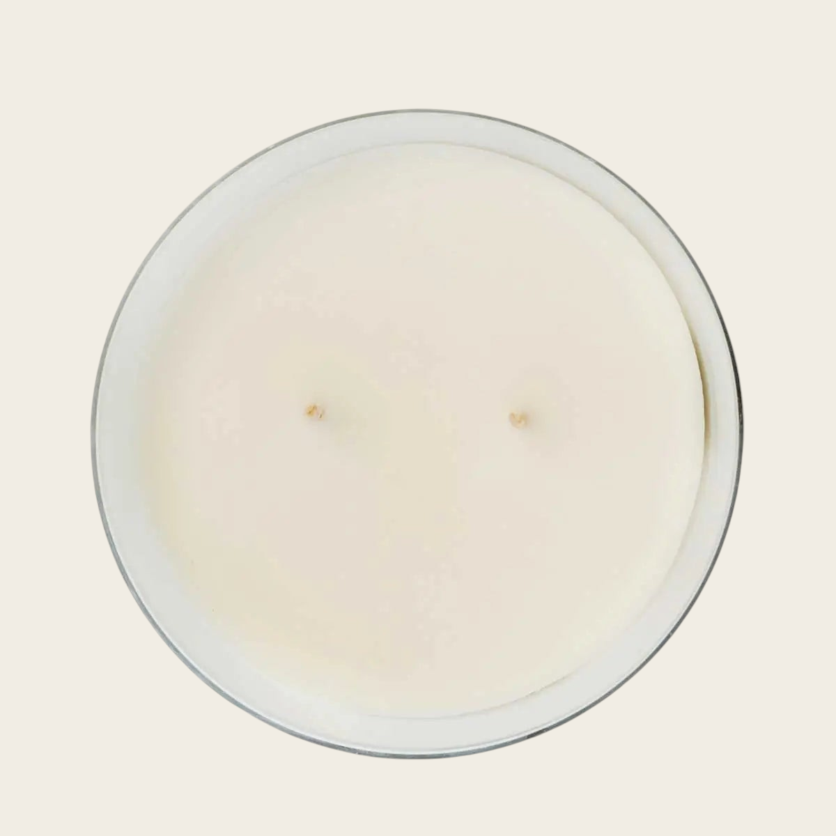 Riverdale Sense M Summer Symphony scented candle in a glass jar with a gold-effect finish, top-down view.