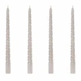 Abendkerze Rose hellgrau - 4er-Set