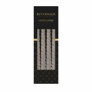 Abendkerze Rose hellgrau - 4er-Set
