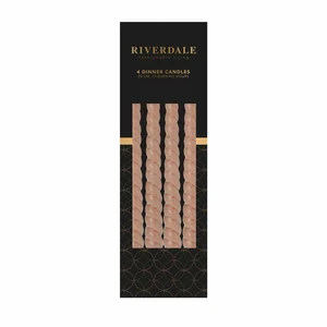 Abendkerze Rose hellpink - 4er-Set