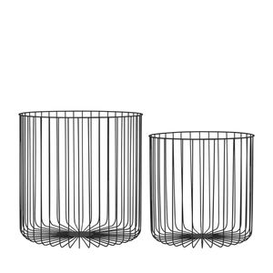 Basket Rocco 42cm black - set of 2