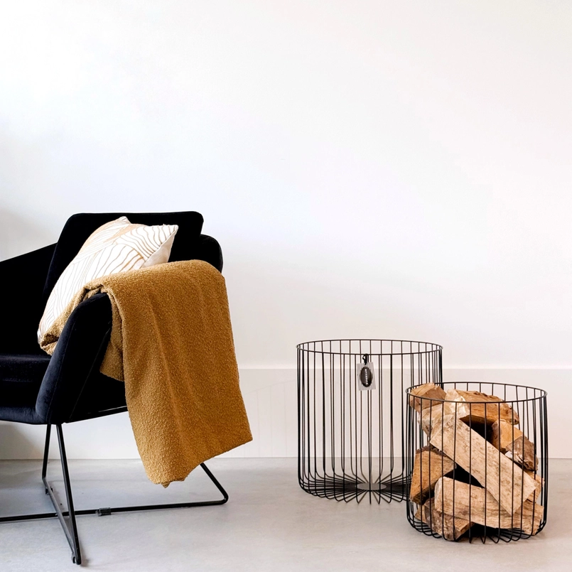 Basket Rocco 42cm black - set of 2