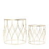 Bijzettafel Amaro Ø51cm goud - set van 2