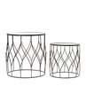 Bijzettafel Amaro Ø51cm zwart - set van 2