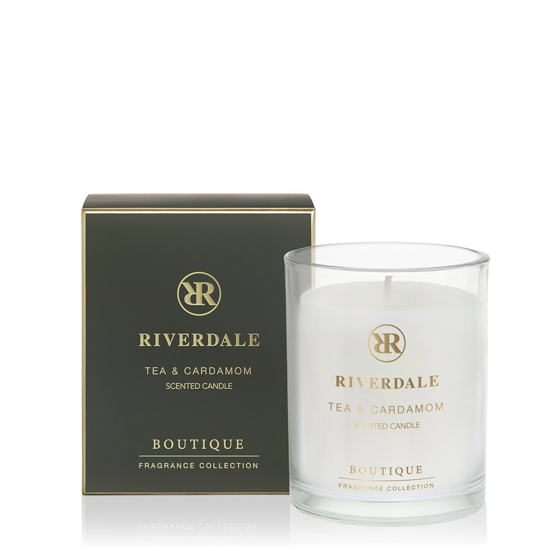 Boutique Geurkaars in pot Tea & Cardamom 10cm groen