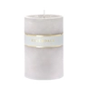 Candle 10x15cm gray