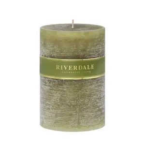 Candle 10x15cm sage