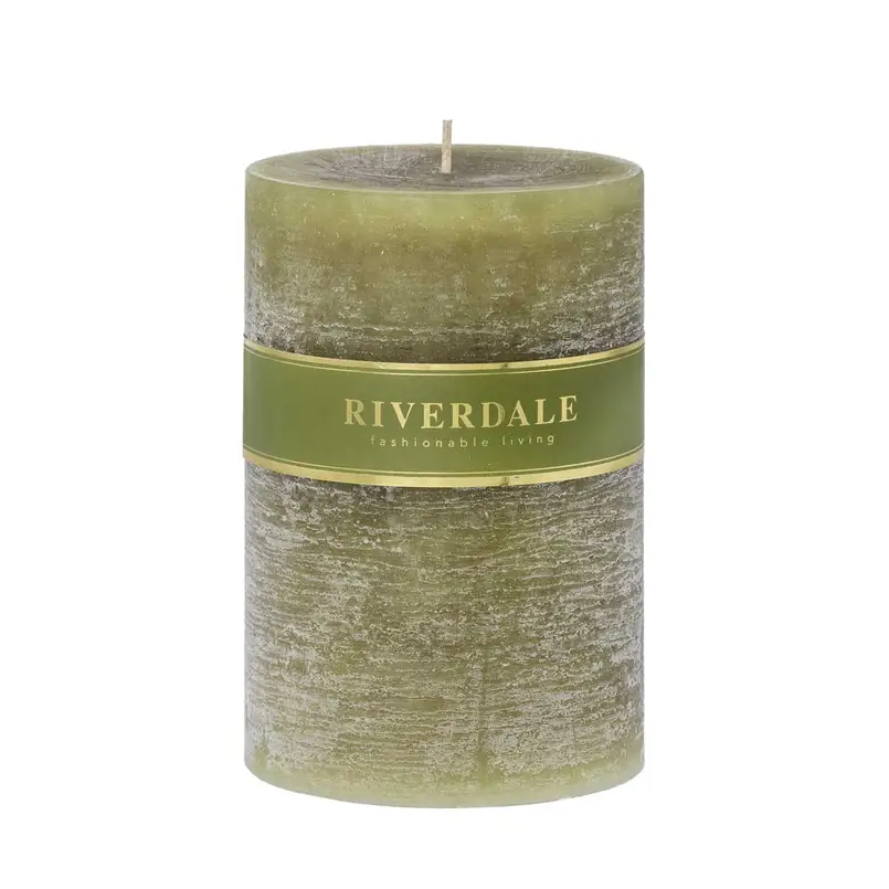 Candle 10x15cm sage