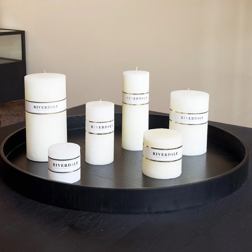Candle 10x15cm white