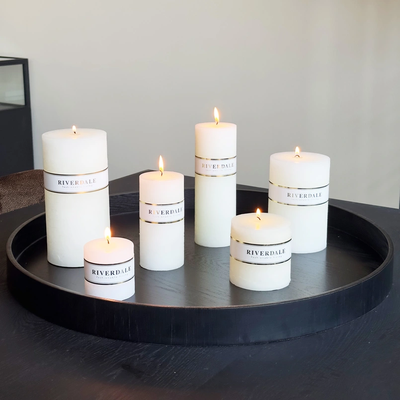 Candle 10x15cm white