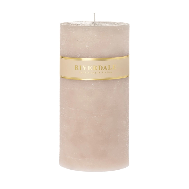 Candle 10x20cm beige