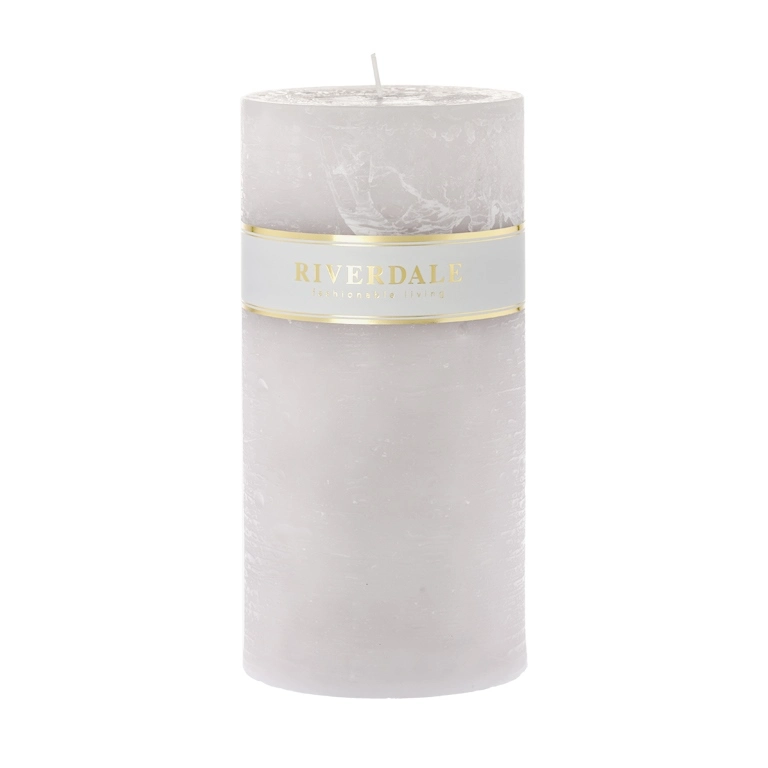 Candle 10x20cm gray