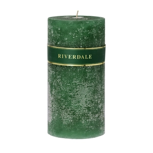 Candle 10x20cm green