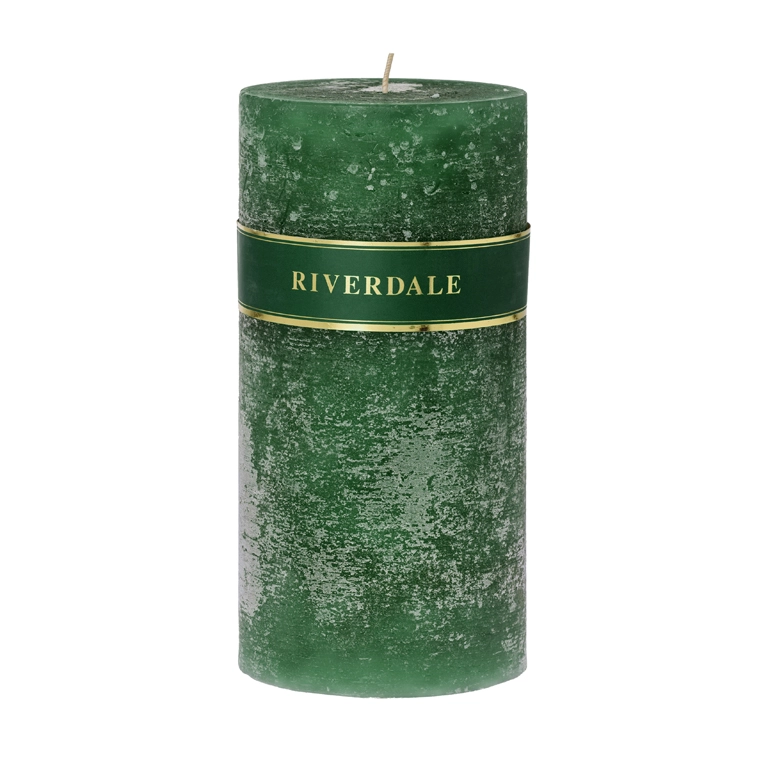 Candle 10x20cm green