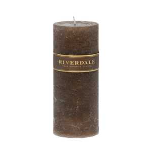 Candle 10x20cm mocha
