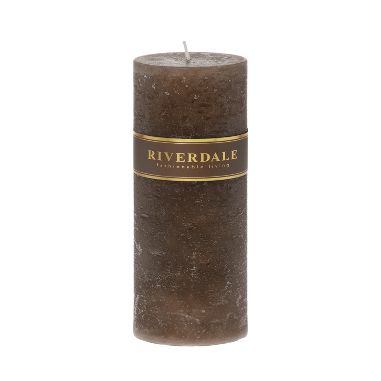 Candle 10x20cm mocha