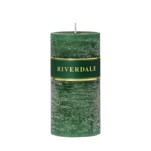 Candle 7x14cm green