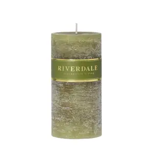 Candle 7x14cm sage