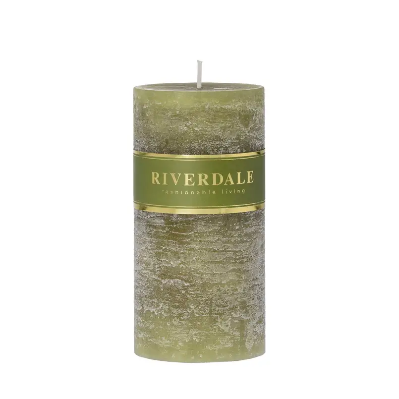 Candle 7x14cm sage