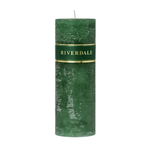 Candle 7x20cm green