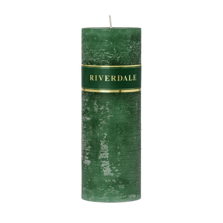 Candle 7x20cm green
