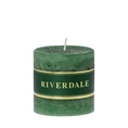 Candle 7x7cm green