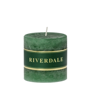 Candle 7x7cm green