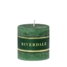 Candle 7x7cm green