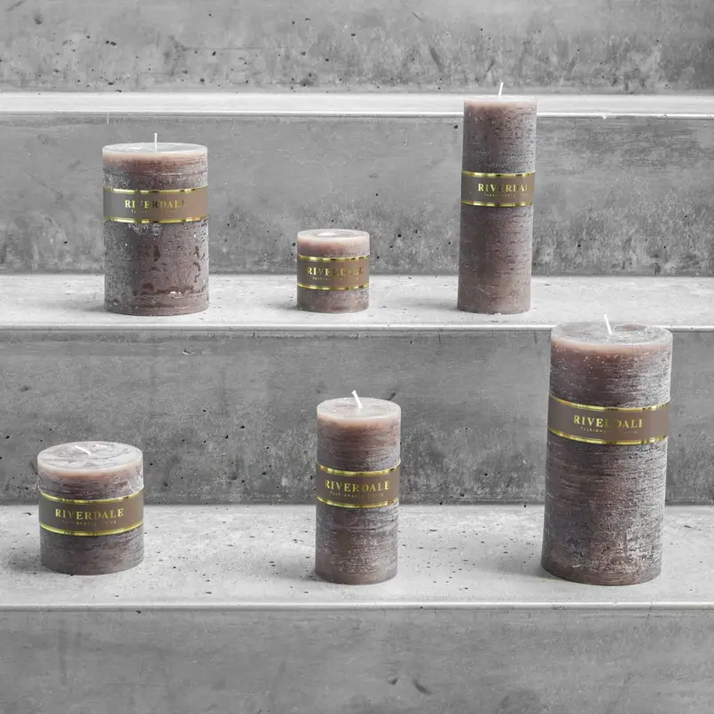 Candle 7x7cm mocha