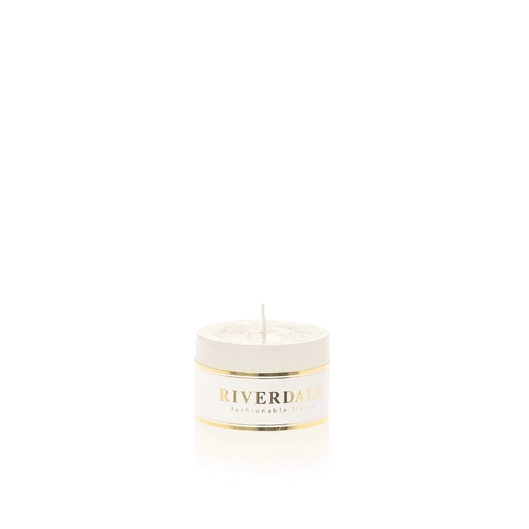 Candle 7x7cm white