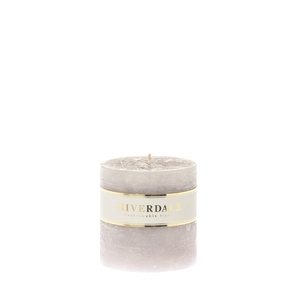 Candle 9x9cm gray