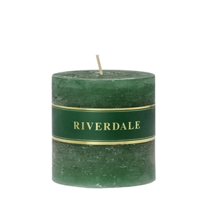 Candle 9x9cm green