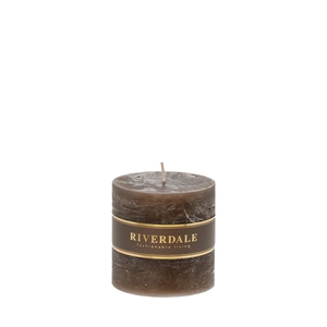 Candle 9x9cm mocha
