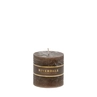 Candle 9x9cm mocha