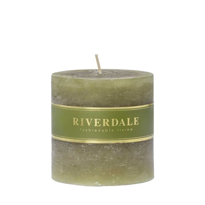 Candle 9x9cm sage