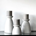 Candle holder Elvie 14cm matt white