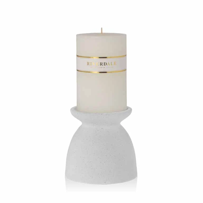 Candle holder Elvie 14cm matt white