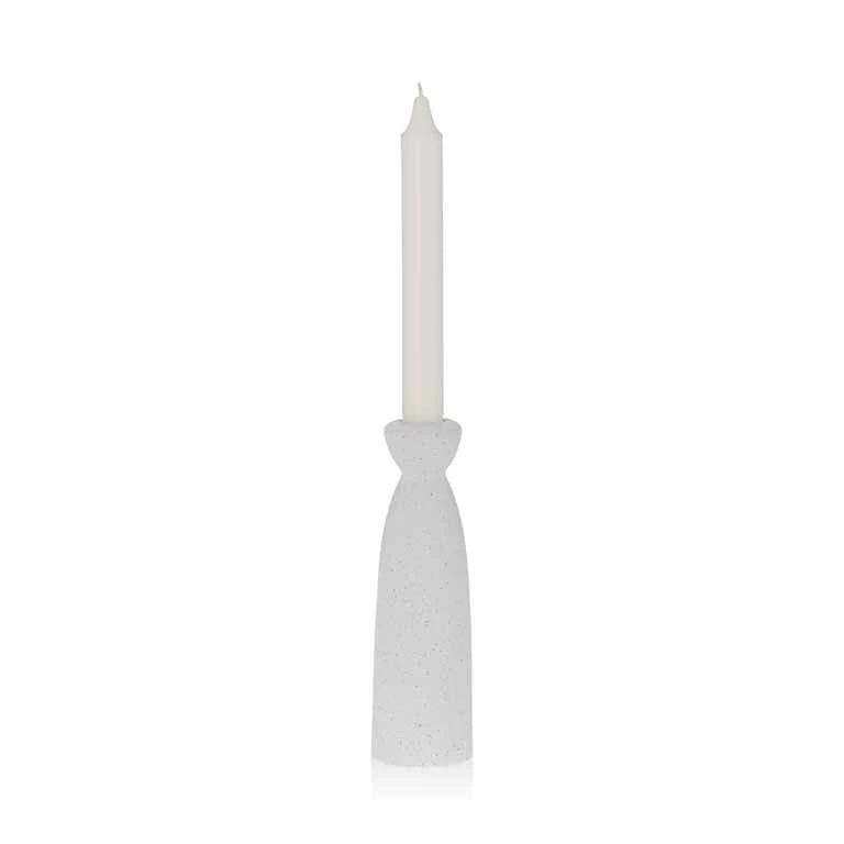 Candle holder Emily 18cm matt white