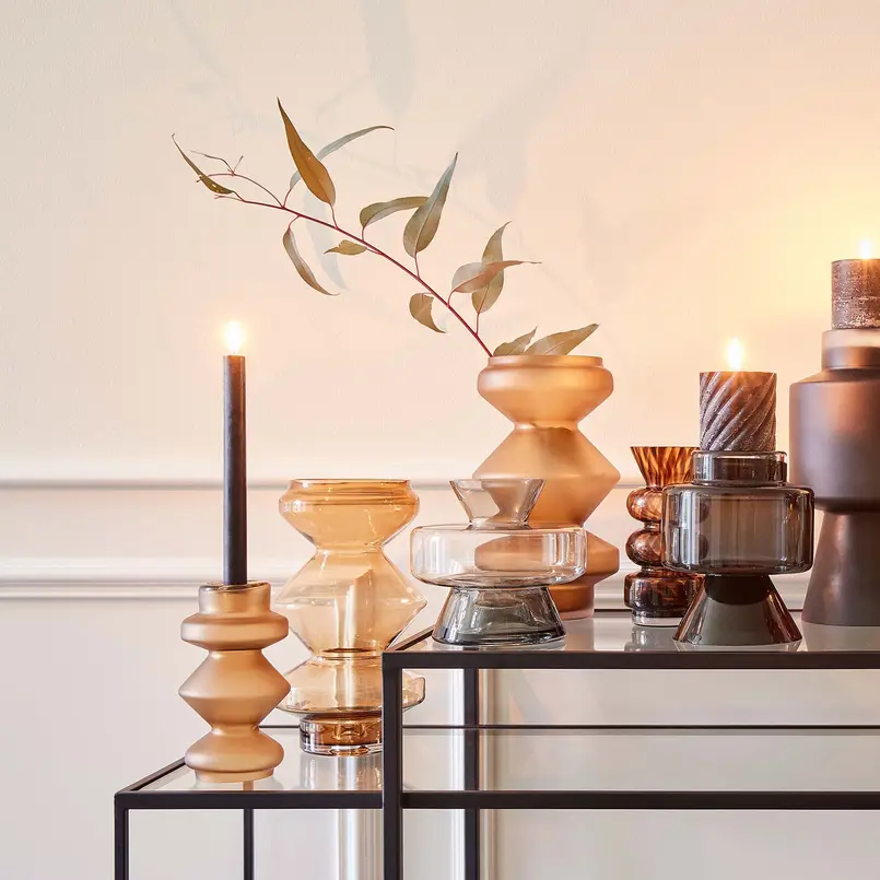 Candle holder Luna 21cm black