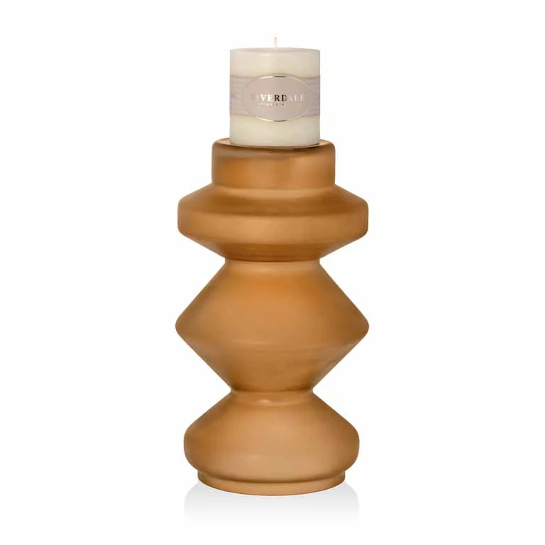 Candle holder Luna 28cm matt amber