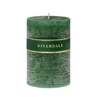 Candle Pillar 10x15cm green