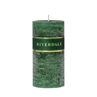 Candle Pillar 7x14cm green