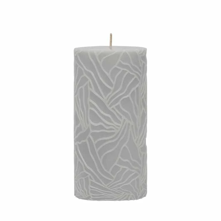 Candle Wave 7x14cm light gray