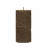 Candle Wave 7x14cm mocha