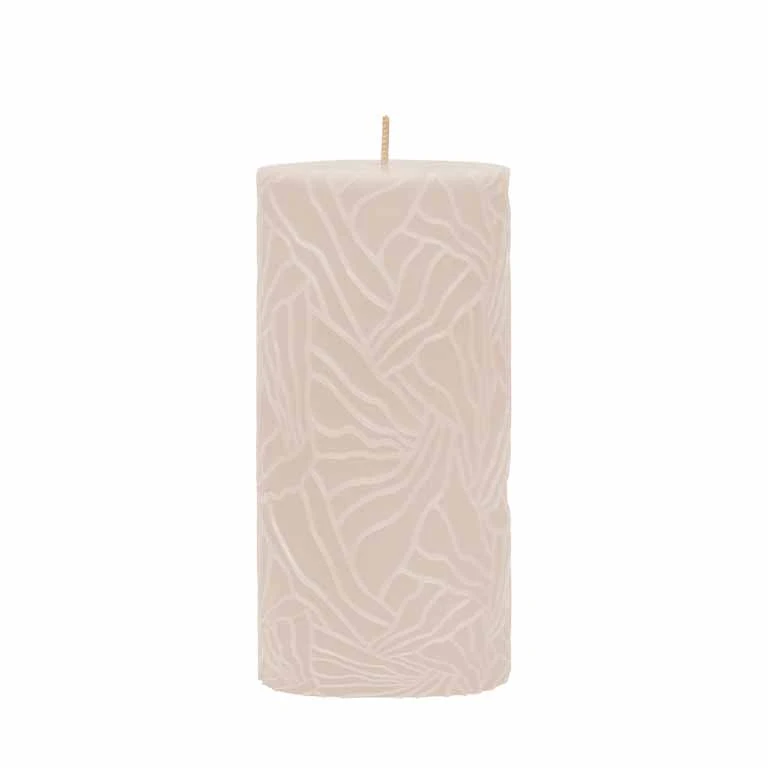 Candle Wave 7x14cm sand